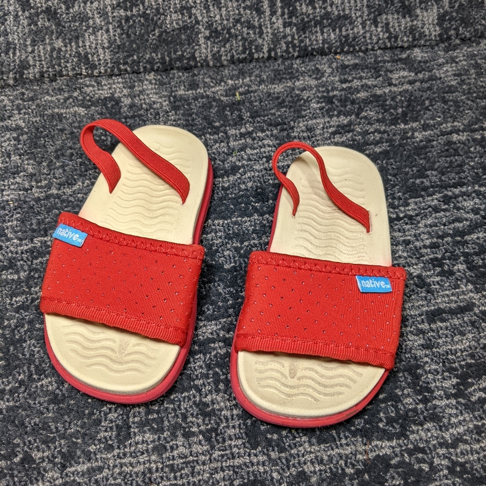 Native Slip On Slingback Slides Sz C7